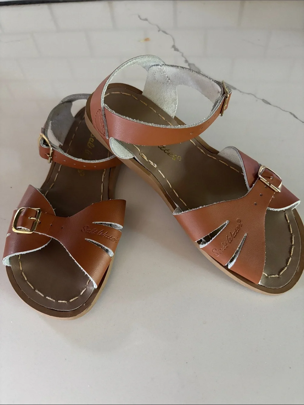 NWOT Salt Water Classic Lesther Kids’ Sandals, Adjustable Sz 1-2
